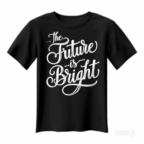 Леттеринг "The Future is Bright". Векторный макет для DTF печати.