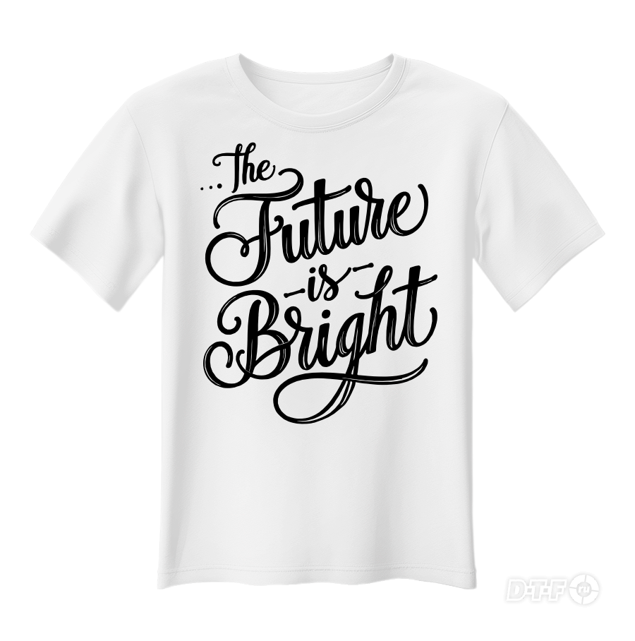 Леттеринг "The Future is Bright". Векторный макет для DTF печати. — изображение 2