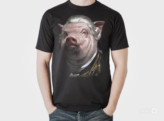 man in blank t-shirt